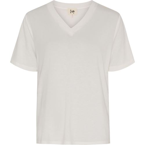 Toppar - Gritt v-neck T-shirt – Broken White